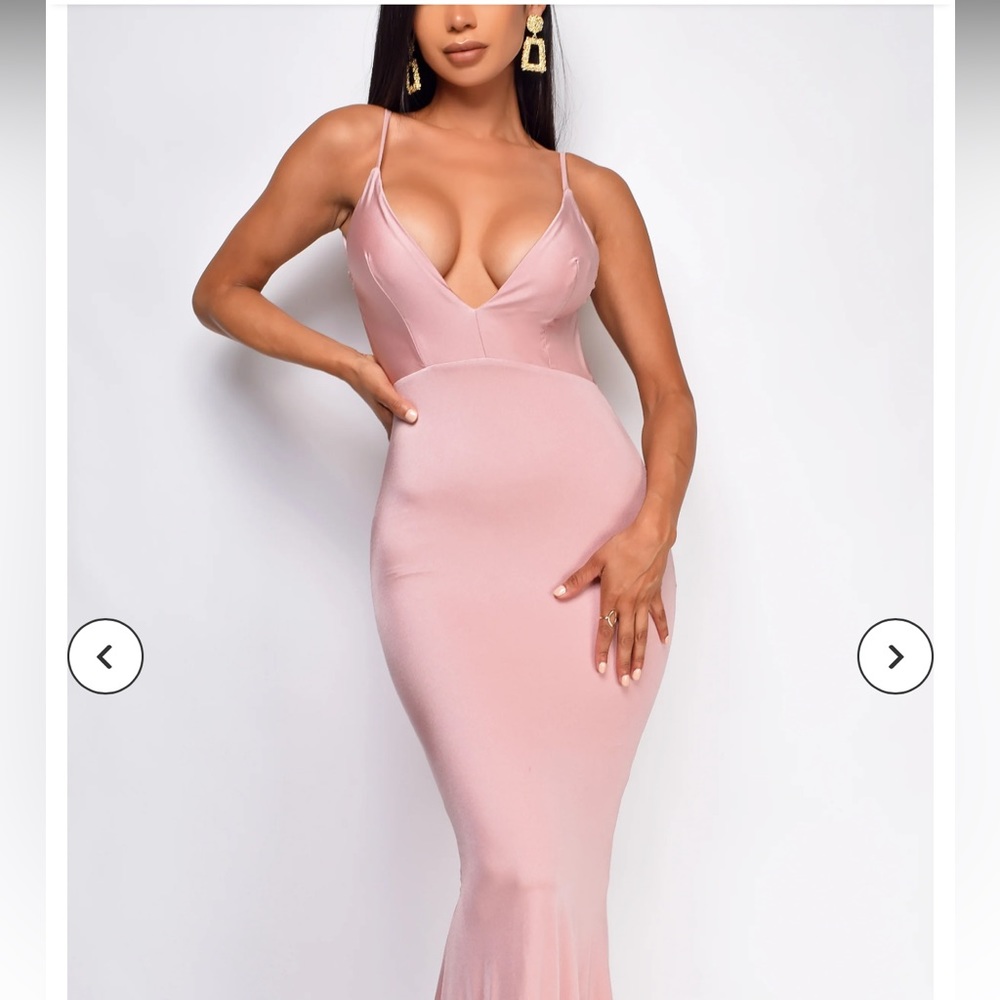 Dusty Pink Low Back Gown